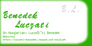 benedek luczati business card